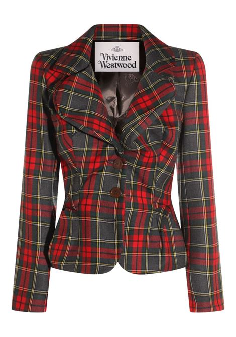 Multicolor tartan-patterned blazer Vivienne Westwood - women